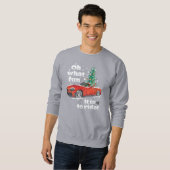 Kerst Abarth 124 Spider Fun Ride Sweatshirt (Voorkant volledig)