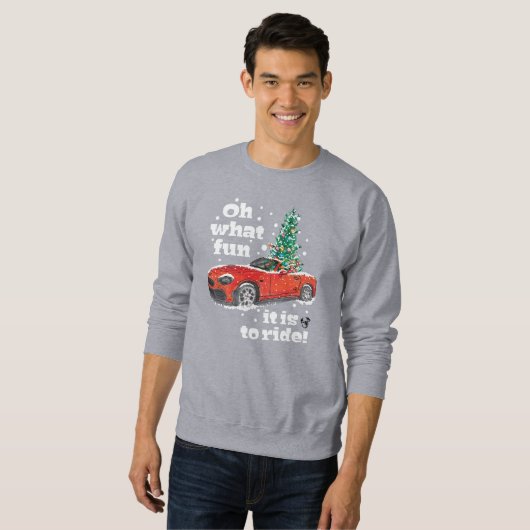 Kerst Abarth 124 Spider Fun Ride Sweatshirt (Voorkant volledig)