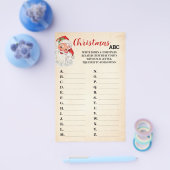 Kerst ABC  Santa Game Kaart (Enkel)