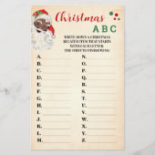 Kerst ABC  Santa Game Kaart (Voorkant)