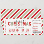 Kerst Abonnement SERVICE Cadeaubon Kaart (Voorkant / Achterkant)