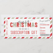 Kerst Abonnement SERVICE Cadeaubon Kaart (Voorkant)