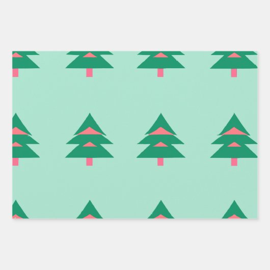 Kerst Abstract boominpakpapier Inpakpapier Vel (Voorkant 3)