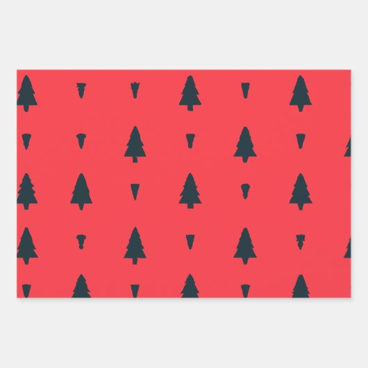 Kerst Abstract boominpakpapier Inpakpapier Vel (Voorkant 2)