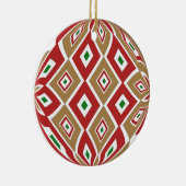 Kerst abstract en strepen twee design keramisch ornament (Rechts)