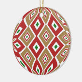 Kerst abstract en strepen twee design keramisch ornament (Links)