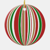 Kerst abstract en strepen twee design keramisch ornament (Achterkant)