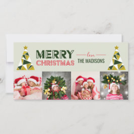 Kerst abstracte dennenboom foto collage kaart