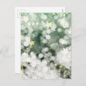 Kerst abstracte sterren ijs achtergrond feestdagenkaart (Voorkant / Achterkant)