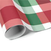 Kerst Achtergrond Check Patroon Cadeaupapier (Rol Hoek)