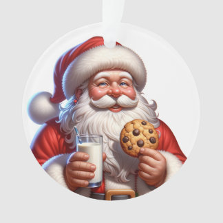 Kerst Acryl Ornament Kerstman Koekjes en Melk