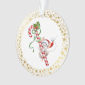 Kerst Acryl Ornament-Santa Muis Ornament (voorkant)