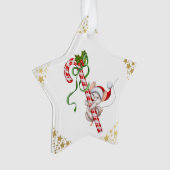 Kerst Acryl Ornament-Santa Muis Ornament (voorkant)