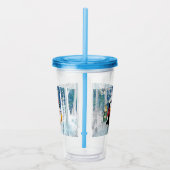 Kerst Acryl Tumbler Gelukkige Pinguïn - Grappig Acryl Drinkbeker (Rechts)