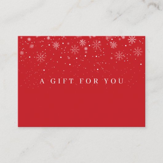 Kerst Activiteiten Sneeuwvlokken Cadeaubewijs Kortingskaartje (Voorkant)