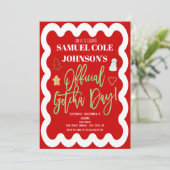 Kerst Adoptie Viering Uitnodiging (Staand voorkant)