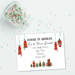 Kerst Adres Nordic village wijzigen Briefkaart