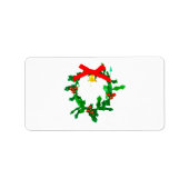 Kerst Adresetiketten KERST HOLLY Etiket (Voorkant)