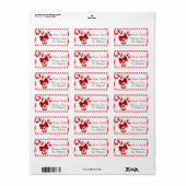 Kerst adresetiketten, kerst retour labels, etiket (Full Sheet)