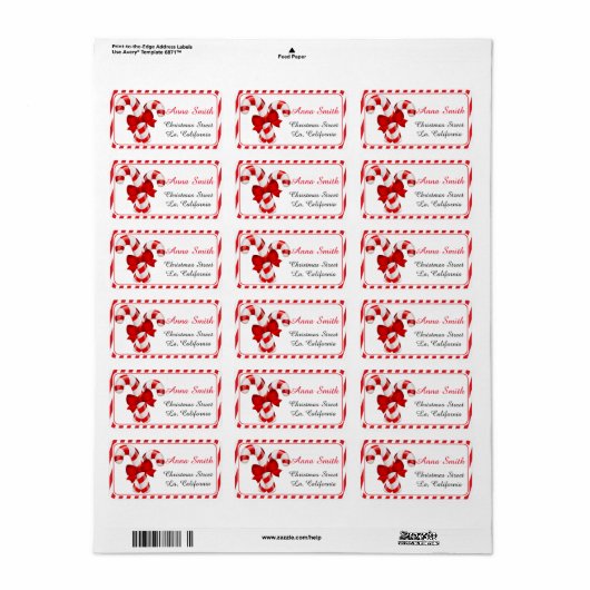 Kerst adresetiketten, kerst retour labels, etiket (Full Sheet)