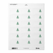 Kerst Adresetiketten KERSTBOOM Etiket (Full Sheet)