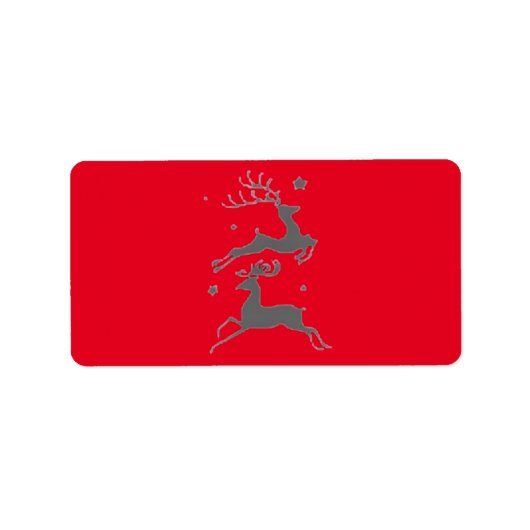 KERST ADRESETIKETTEN SEIZOENSGEBONDEN GROETEN ETIKET (Voorkant)