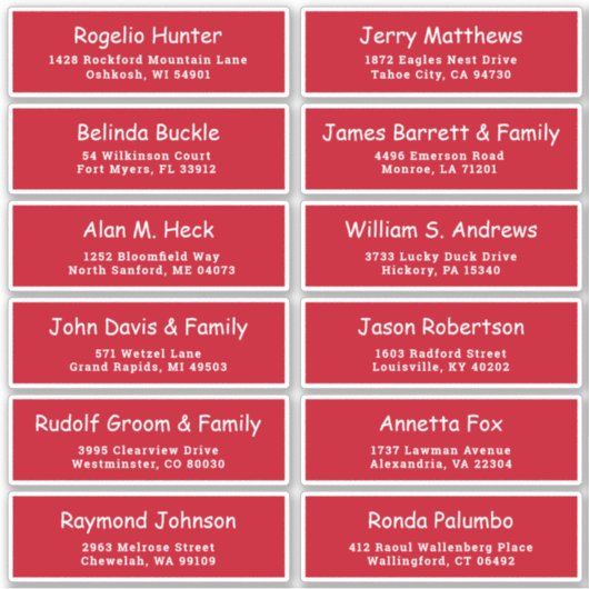 Kerst adresetiketten sticker (Voorkant)