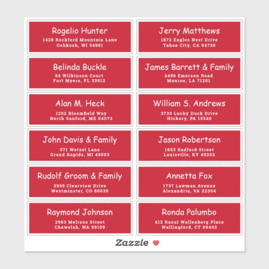 Kerst adresetiketten sticker (Vel)