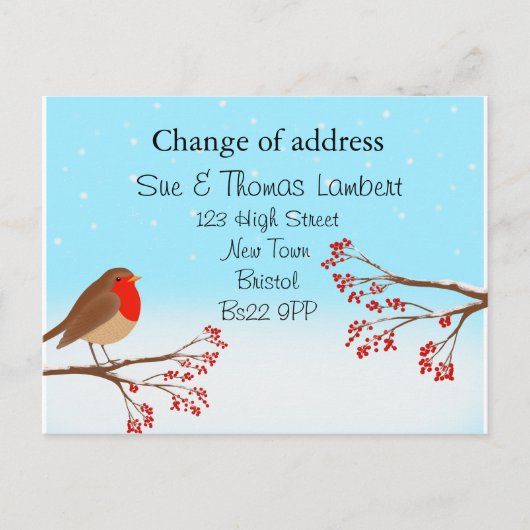 Kerst-adreswijziging Feestdagenkaart (Voorkant)