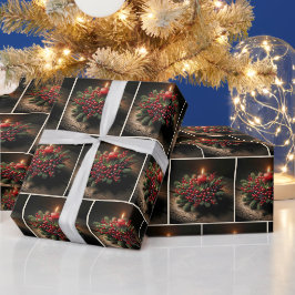 Kerst Advent Berry Centerpiece Cadeaupapier