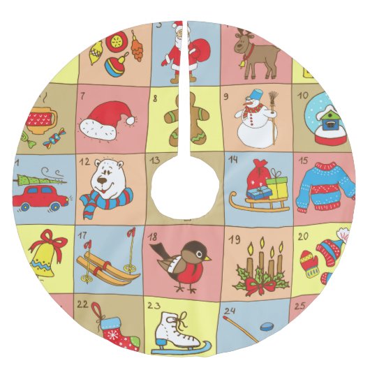 Kerst Advent: Doodle Element Collectie Kerstboom Rok (Voorkant)