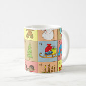Kerst Advent: Doodle Element Collectie Koffiemok (Voorkant rechts)