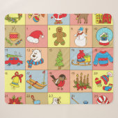 Kerst Advent: Doodle Element Collectie Sherpa Deken (Voorkant (horizontaal))