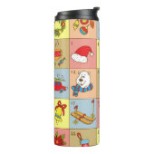 Kerst Advent: Doodle Element Collectie Thermosbeker (Gedraaid links)