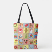 Kerst Advent: Doodle Element Collectie Tote Bag (Achterkant)