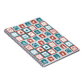 Kerst Advent geïnspireerd mozaïek betegeld Notitieboek (Rechterzijde)