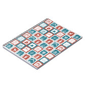 Kerst Advent geïnspireerd mozaïek betegeld Notitieboek (Linkerzijde)