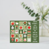 Kerst Advent Kalender briefkaart (Staand voorkant)
