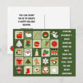 Kerst Advent Kalender briefkaart (Voorkant / Achterkant)