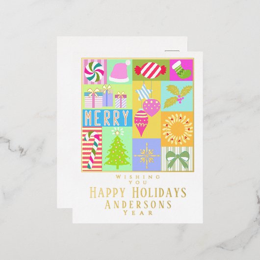 Kerst Advent Kalender Kerst Kaart (Voorkant / Achterkant)