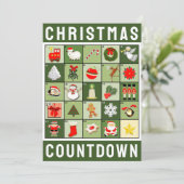 Kerst Advent Kalender Vakantie Feestdagenkaart (Staand voorkant)