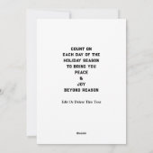 Kerst Advent Kalender Vakantie Feestdagenkaart (Achterkant)