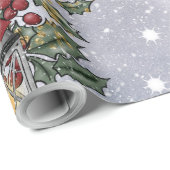 Kerst Advent Lantaarn Patroon Cadeaupapier (Rol Hoek)