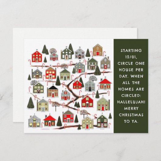 Kerst Advent Vakantiekaarten Feestdagenkaart (Voorkant / Achterkant)