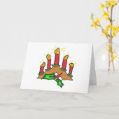 Kerst adventkaarsen kaart (Gele Bloem)