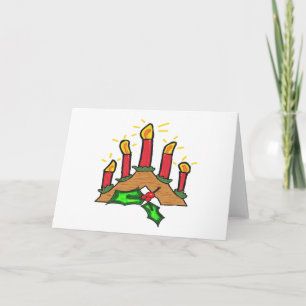 Kerst adventkaarsen kaart