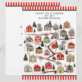 Kerst Adventkalender Kaarten (Voorkant / Achterkant)