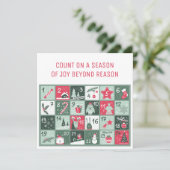 Kerst Adventkalender Kerstkaart Kaart (Staand voorkant)