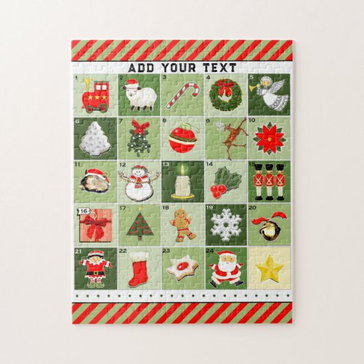 Kerst Adventkalender Legpuzzel (Verticaal)