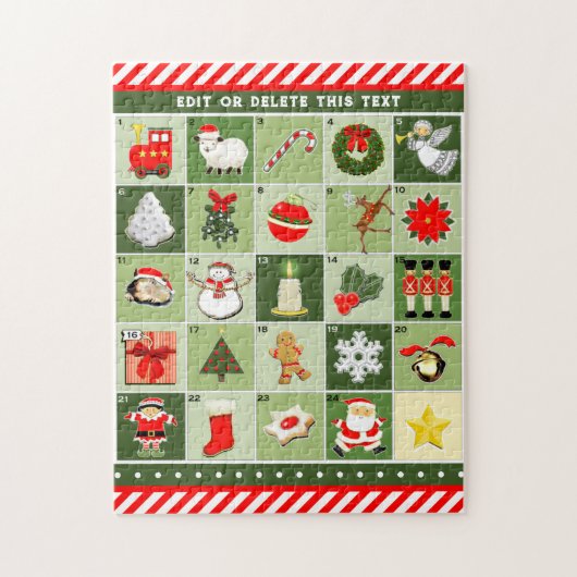 Kerst Adventkalender Legpuzzel (Verticaal)